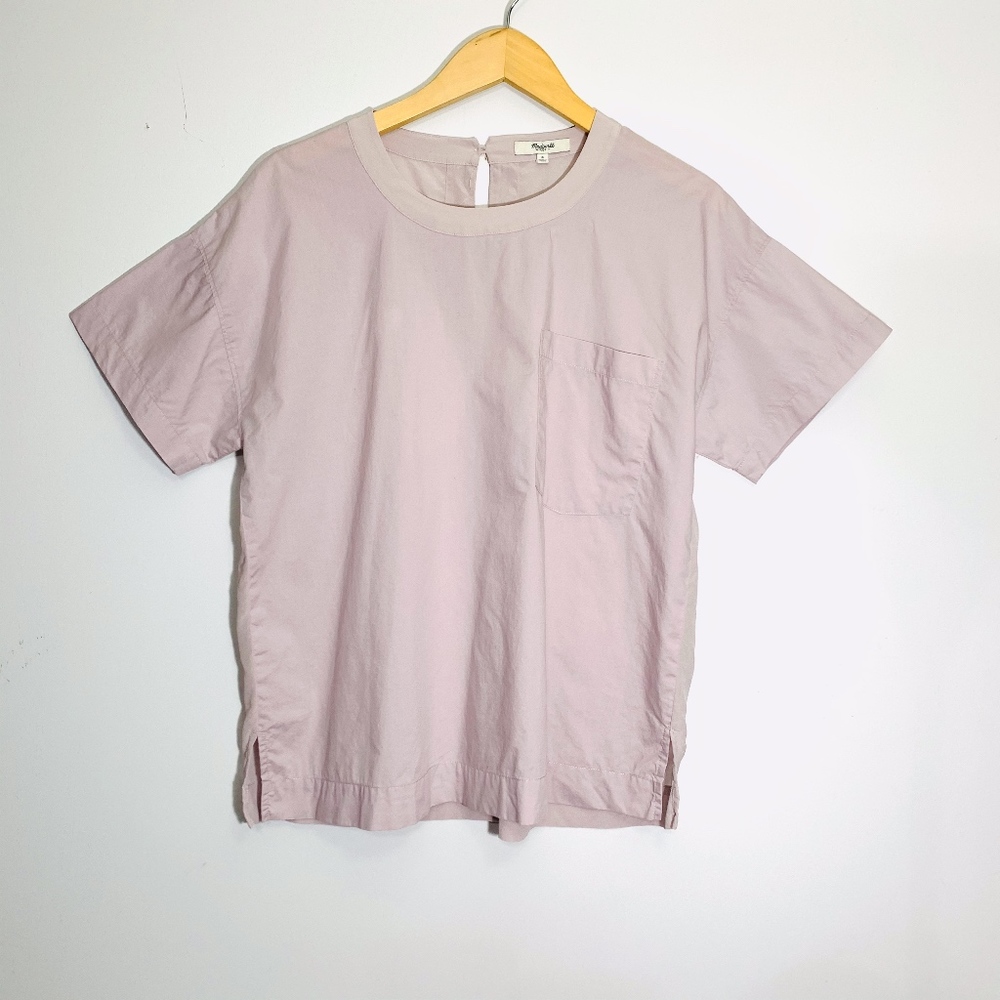 Madewell Boxy Mixed Media Tee Pocket Size Small
